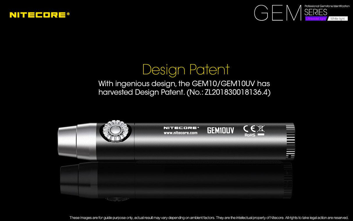 Nitecore GEM10UV Gemstone Identification Ultraviolet LED Torch