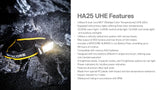 Nitecore HA25 UHE Rechargeable LED Head Torch