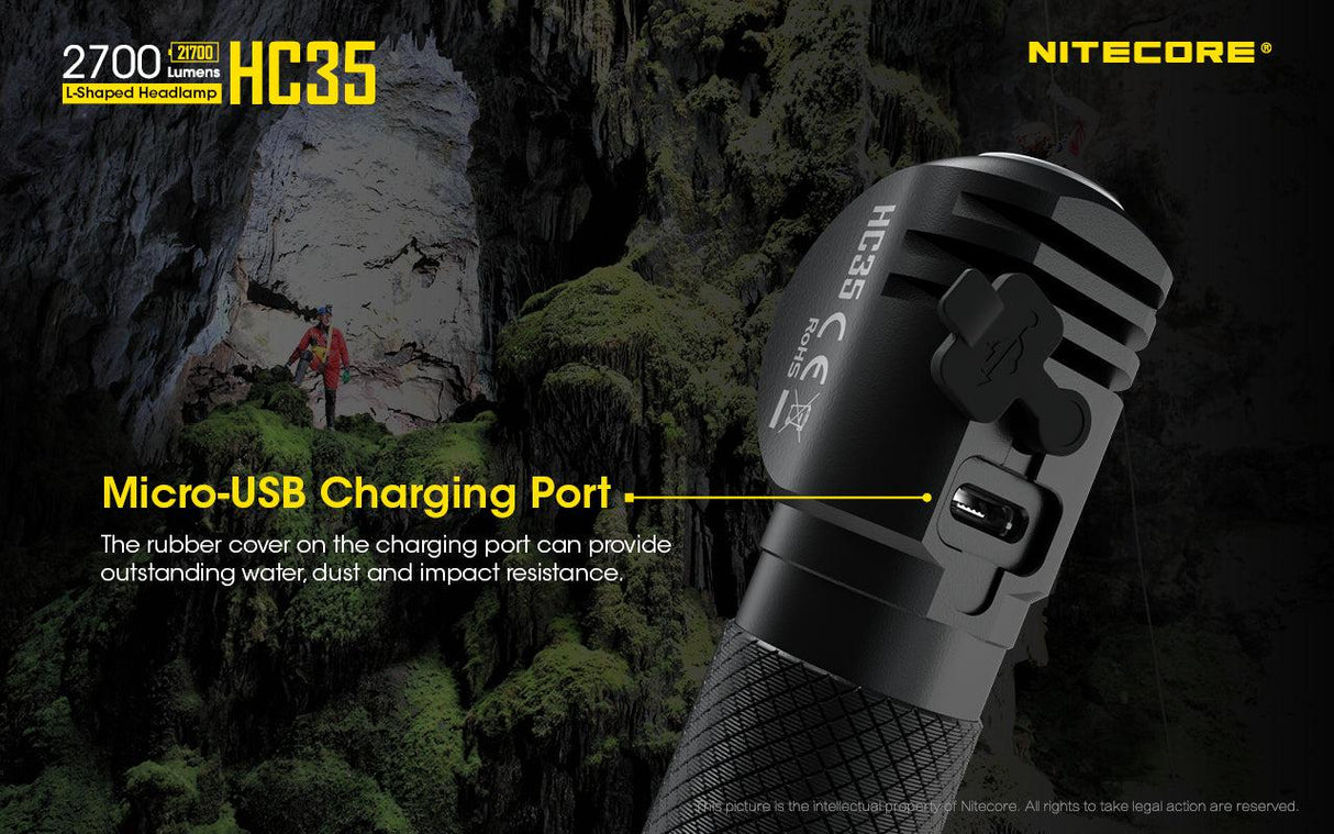 Nitecore HC35 Rechargeable LED Head Torch - Seconds