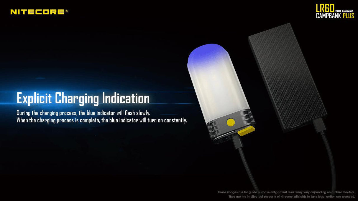 Nitecore LR60 LED Camping Lantern, Battery Charger & Power Bank