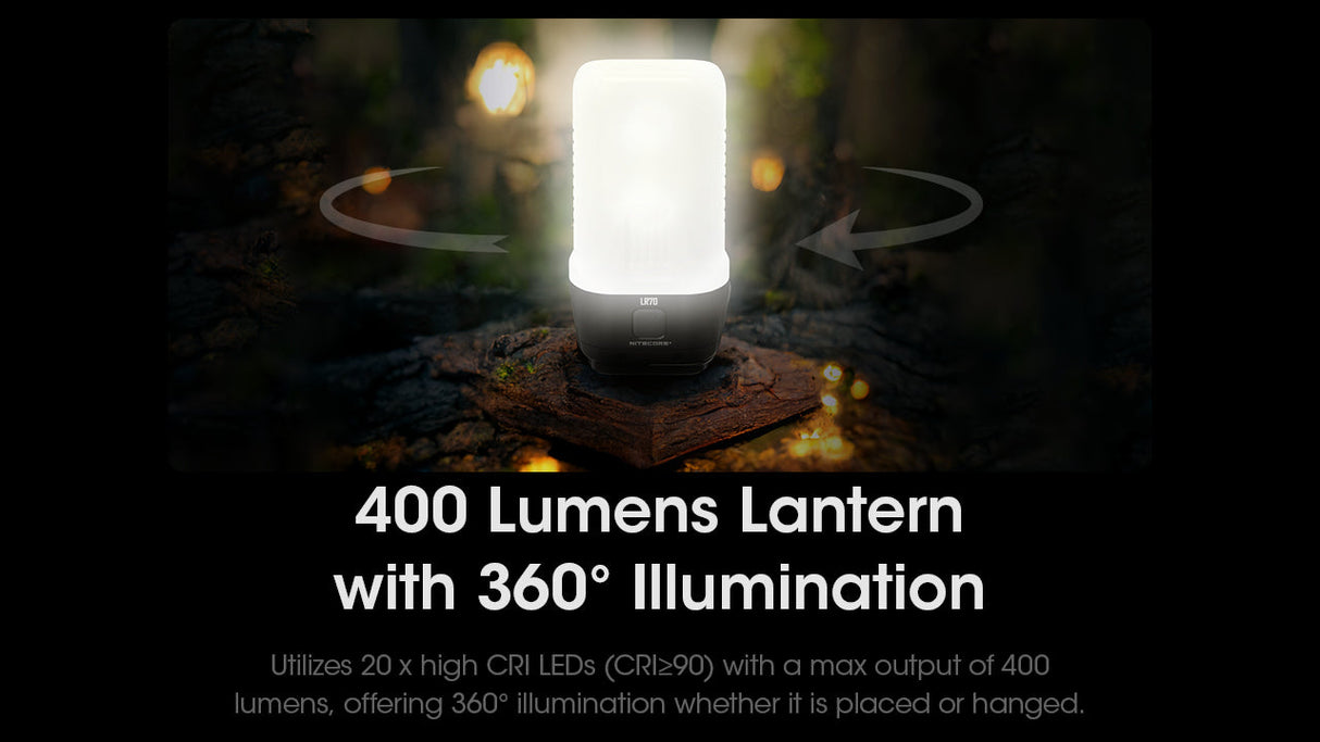 Nitecore LR70 Rechargeable LED Camping Lantern & Power Bank