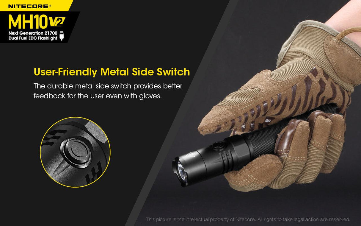 Nitecore MH10 V2 Rechargeable LED Torch