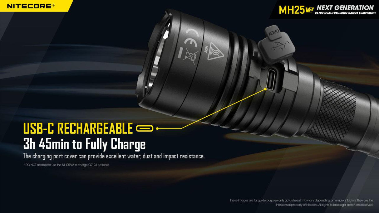 Nitecore MH25 V2 Rechargeable LED Torch