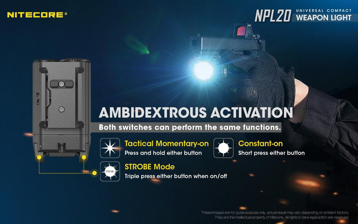 Nitecore NPL20 LED Weapon Light