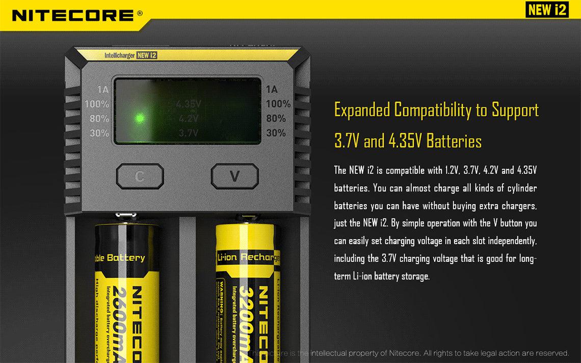 Nitecore New i2 Intellicharger Dual Bay Li-ion/NiMH Charger – Torch Direct Limited