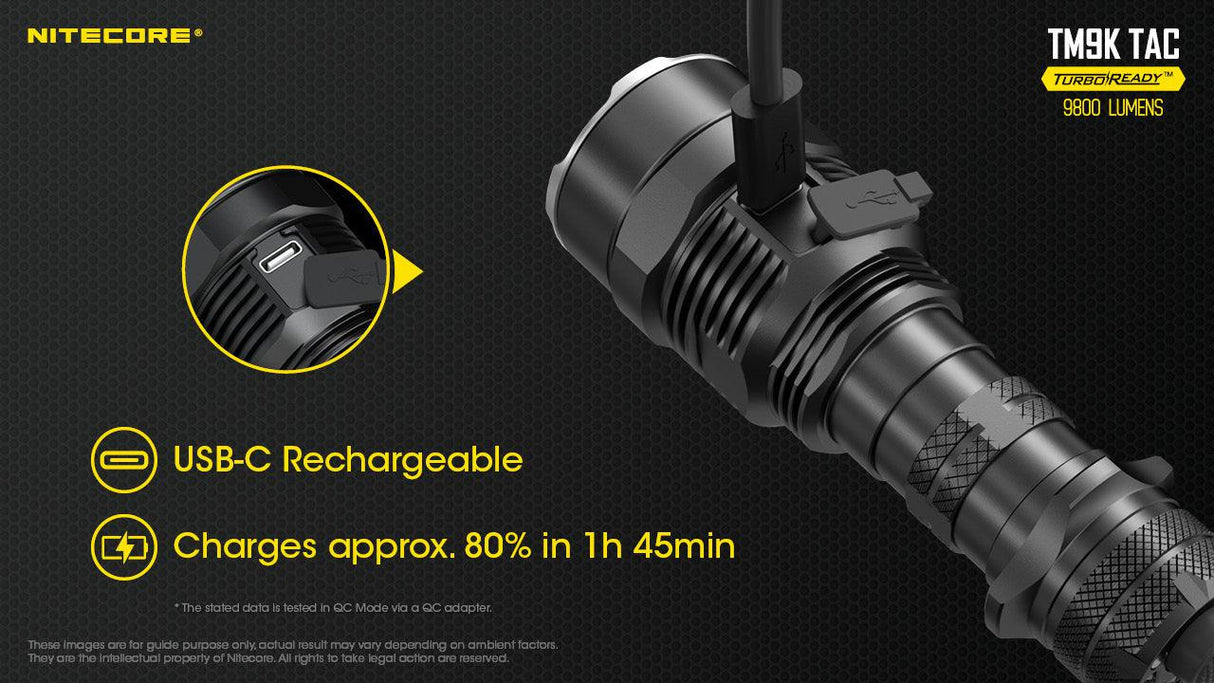 Nitecore TM9K TAC Rechargeable LED Torch