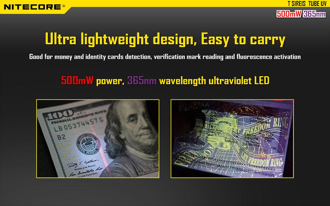 Nitecore Tube Ultraviolet Rechargeable LED Key Ring Torch