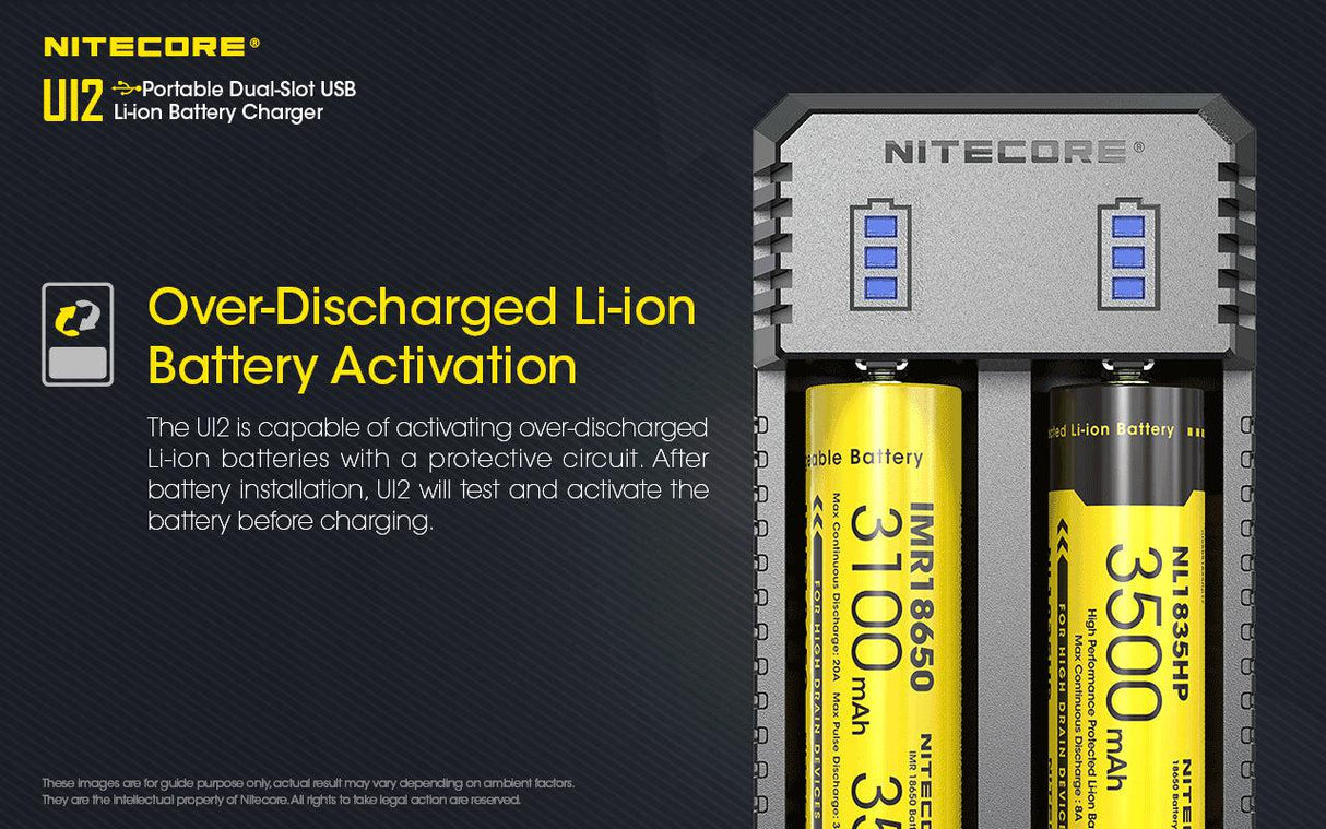 Nitecore UI2 Dual Bay Li-ion Battery Charger