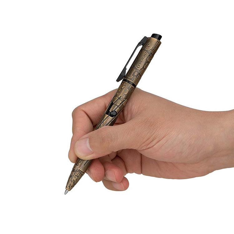 Olight Open Pro Rechargeable LED Torch, Pen & Green Laser (Limited Edition Brass Bark)
