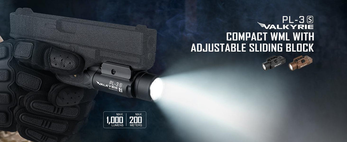 Olight PL-3S Valkyrie Rail Mountable LED Torch