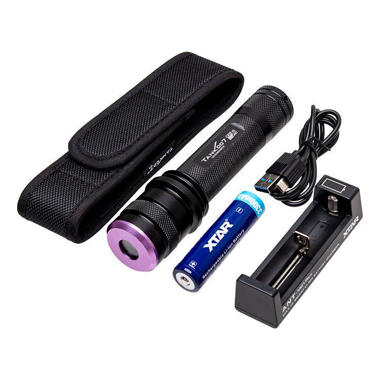 Tank007 CI02 3 W Ultraviolet LED Torch With Rechargeable Battery & Charger (395 nm)
