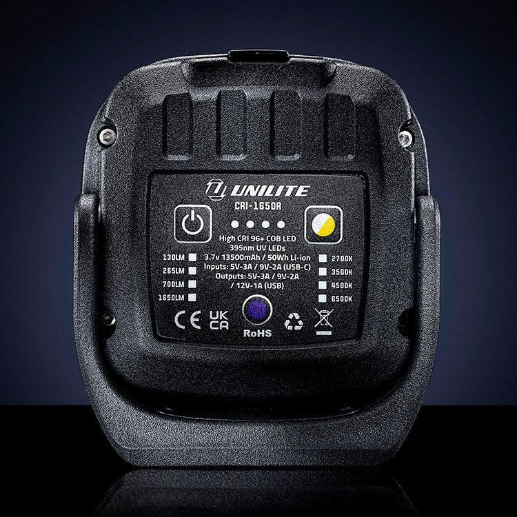 UniLite CRI-1650R High CRI White & UV Light Rechargeable LED Work Light