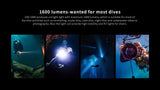 Xtar D30 1600 LED Diving Torch Kit (White/Red/Blue/UV)
