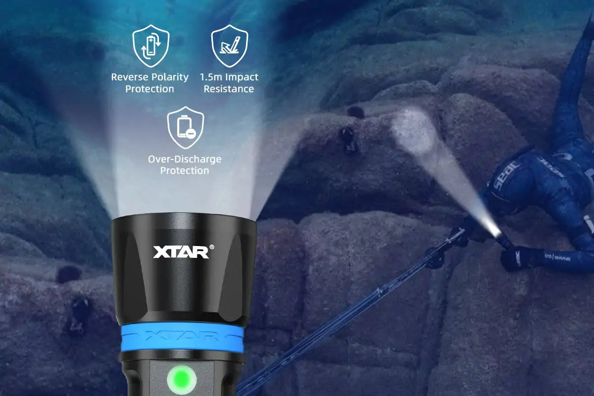 Xtar DH1 1600 LED Diving Torch Kit