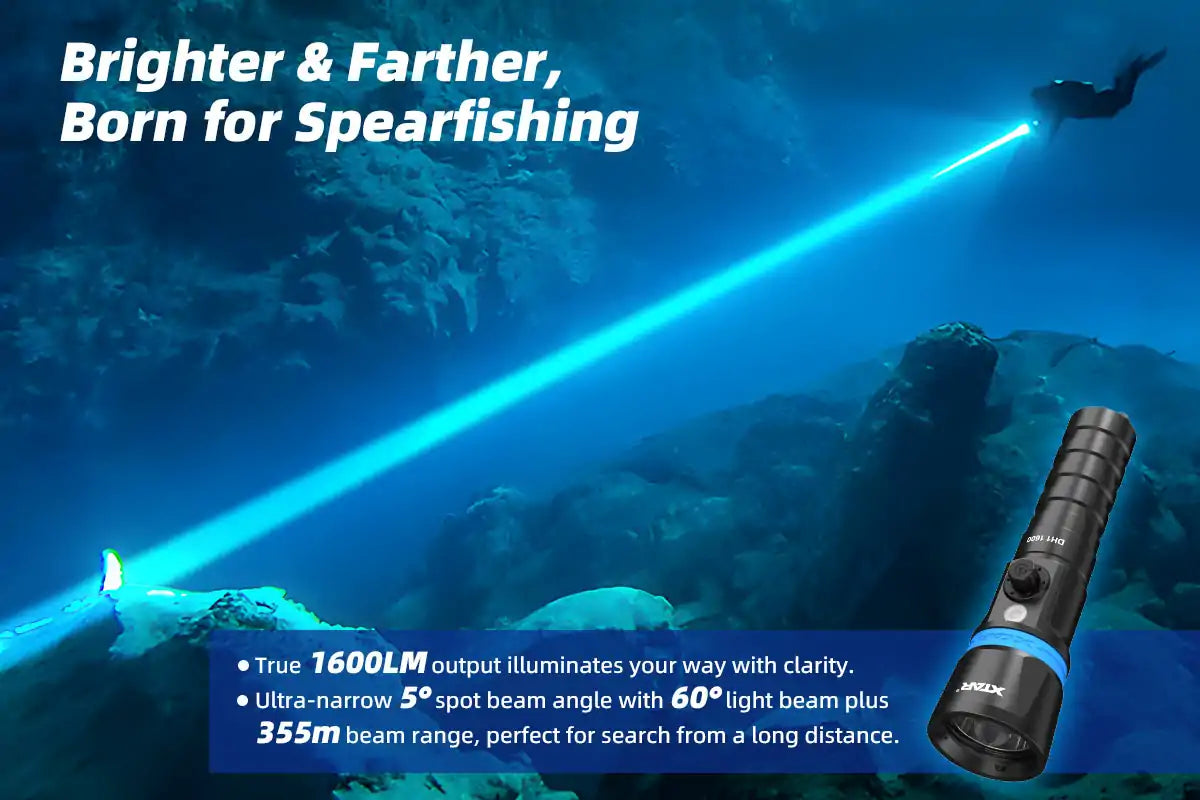 Xtar DH1 1600 LED Diving Torch Kit