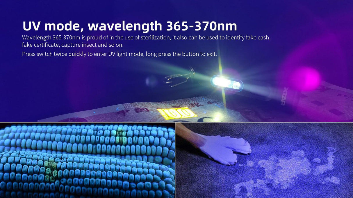 Xtar T1 White & UV Rechargeable LED Torch