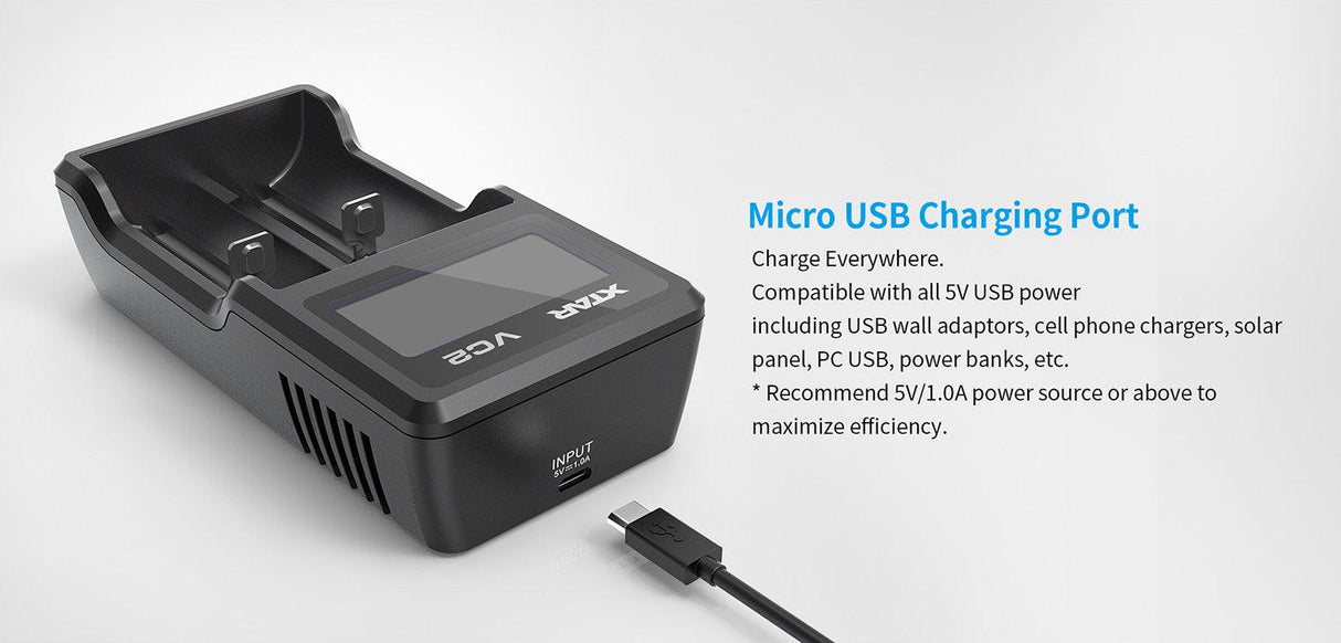 Xtar VC2 Dual Bay Lithium-ion Battery Charger