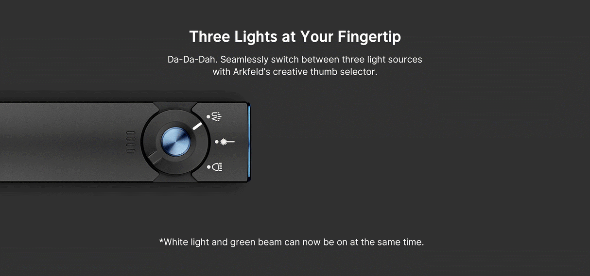 Olight Arkfeld Pro Rechargeable LED Torch, White Light, 365 nm UV & Green Laser