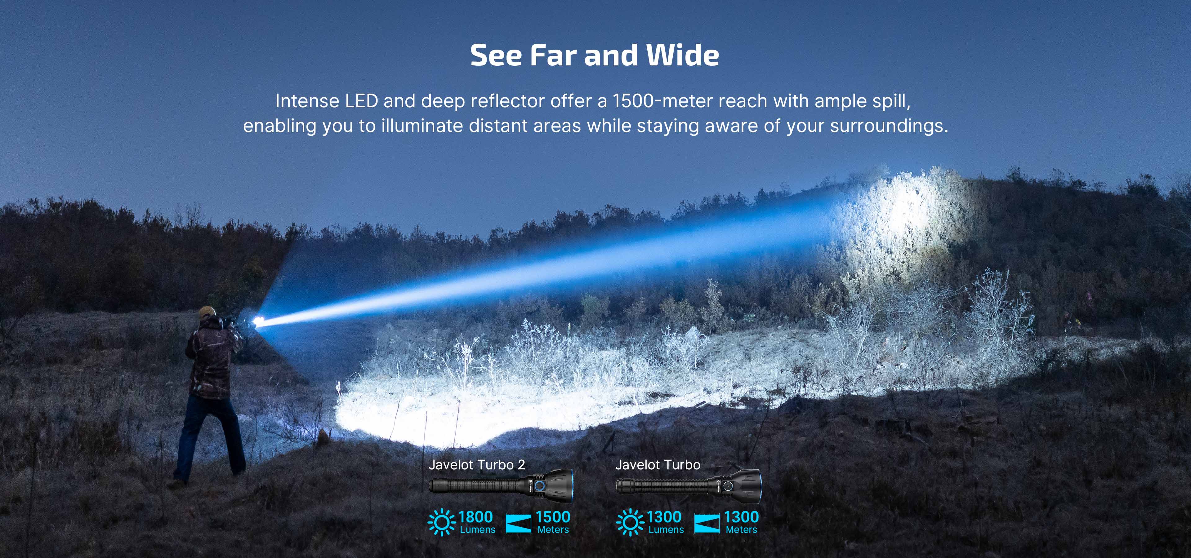 Olight Javelot Turbo 2 Rechargeable LED Torch Kit | Torch Direct